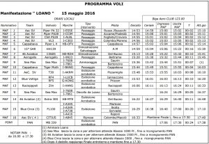 Loano Air Show 2016 - Programma Domenica 15 Maggio