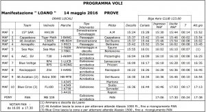 Loano Air Show 2016 - Programma Sabato 14 Maggio